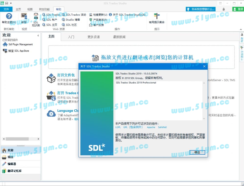 图片[1]-一款专业的项目翻译和企业术语翻译软件-SDL Trados Studio 中文破解版-51源码