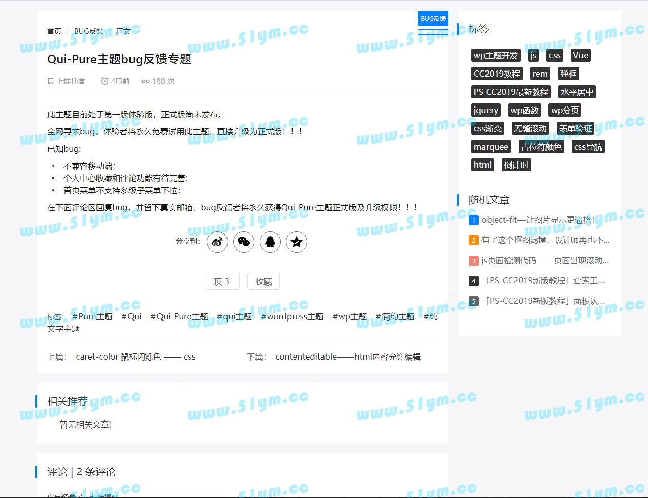 图片[2]-wordpress主题_Qui-Pure轻量级简约至上博客主题-51源码