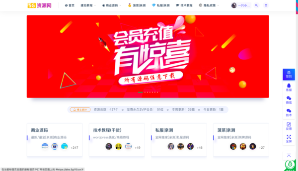 图片[1]-ripro美化 前台博主统计(真实数据)-51源码