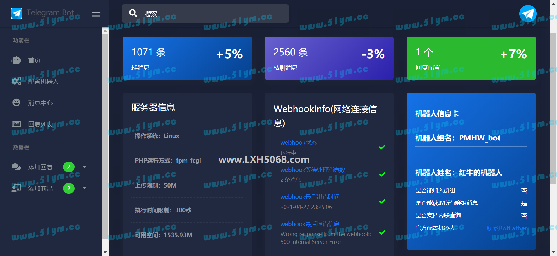 图片[1]-TG电报机器人系统源码 支持消息自动回复-51源码
