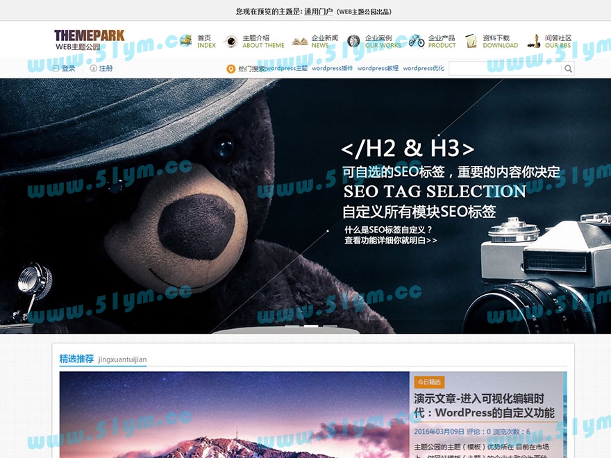 图片[1]-WordPress 企业博客简洁主题源码下载-51源码